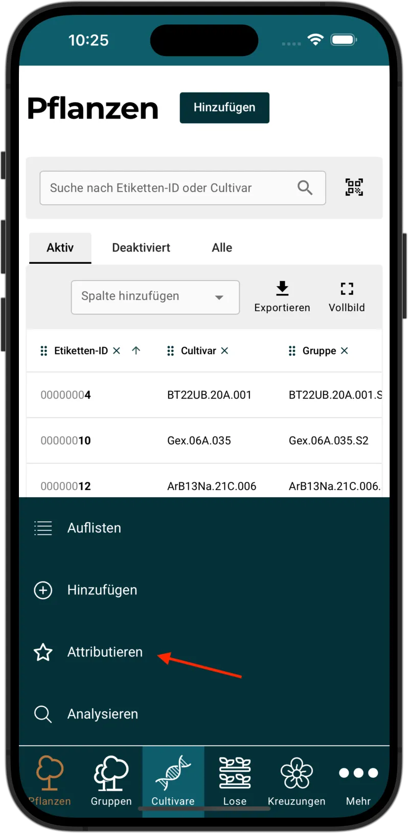 Cultivars > Attributieren